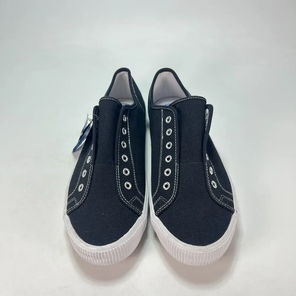 Hurley Chloe Black White Canvas Casual Slip On Laceless Sneakers Men's Size 11M
